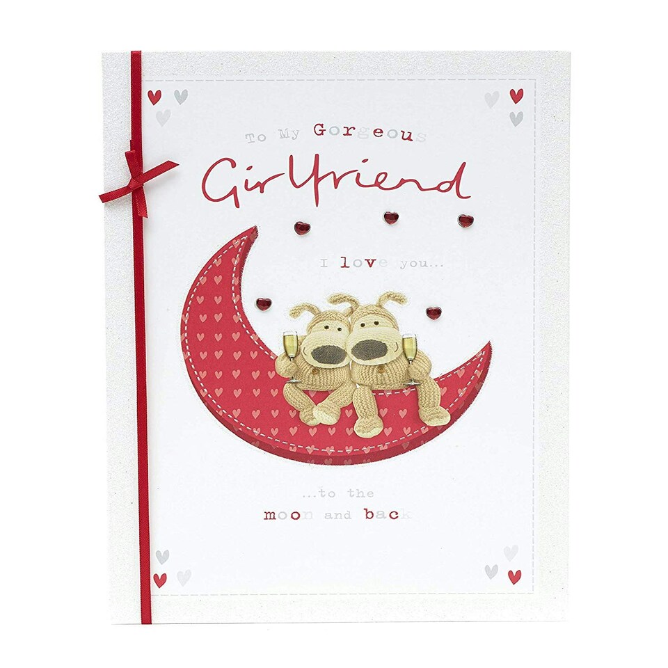 image 1 of Boofles on Moon Girlfriend Birthday Card