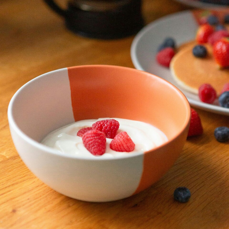 image 1 of Nicola Spring Dipped Stoneware Cereal Bowls - 16.5cm - Burnt Orange - Pack of 4 Orange