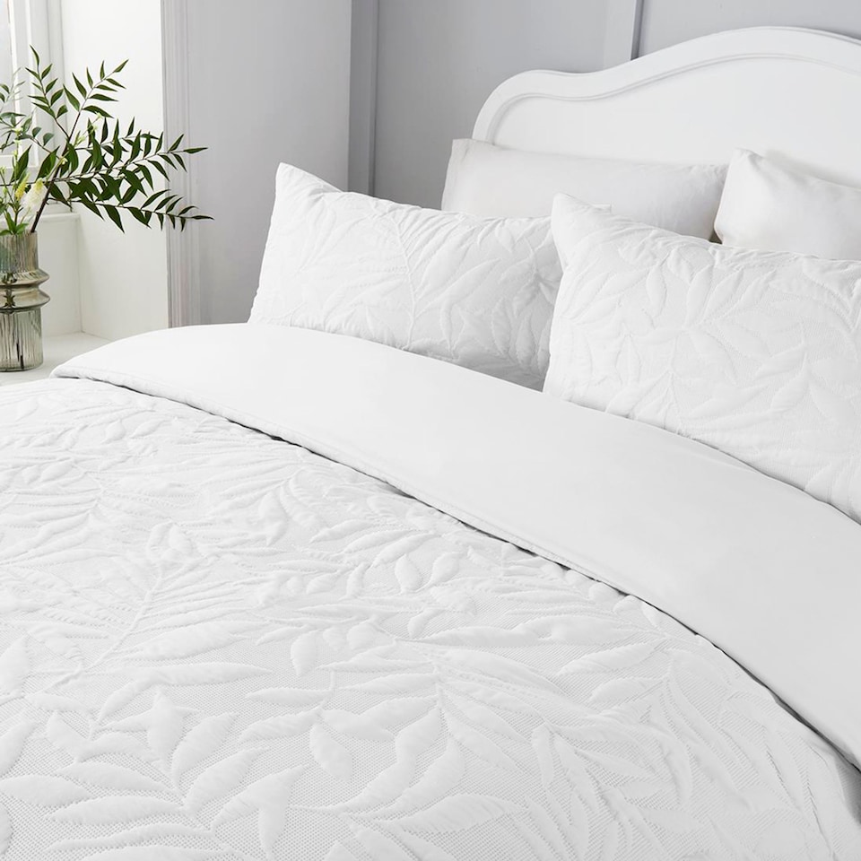 image 1 of Serene Luana Duvet Cover Set White