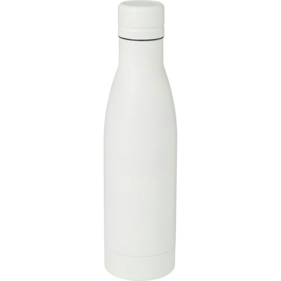 Vasa Plain Stainless Steel 500ml Water Bottle - White - One Size