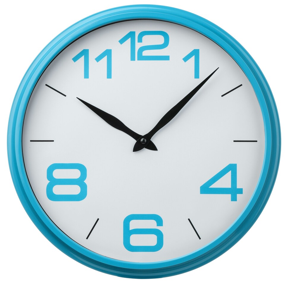 Maison by Premier Tuan Blue Plastic Frame Wall Clock