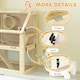 image 8 of PawHut Wooden Hamster Cage w/ Detachable Bottom, Hut, Seesaw, Natural