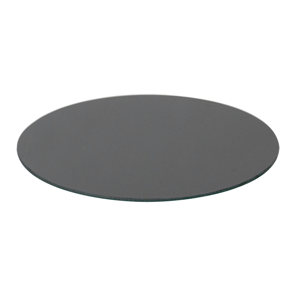 image 1 of Harbour Housewares Round Glass Kitchen Chopping Board - 30cm - Black - Cutting Board Worktop Saver Worksurface Protector Glass Chopping Board Black