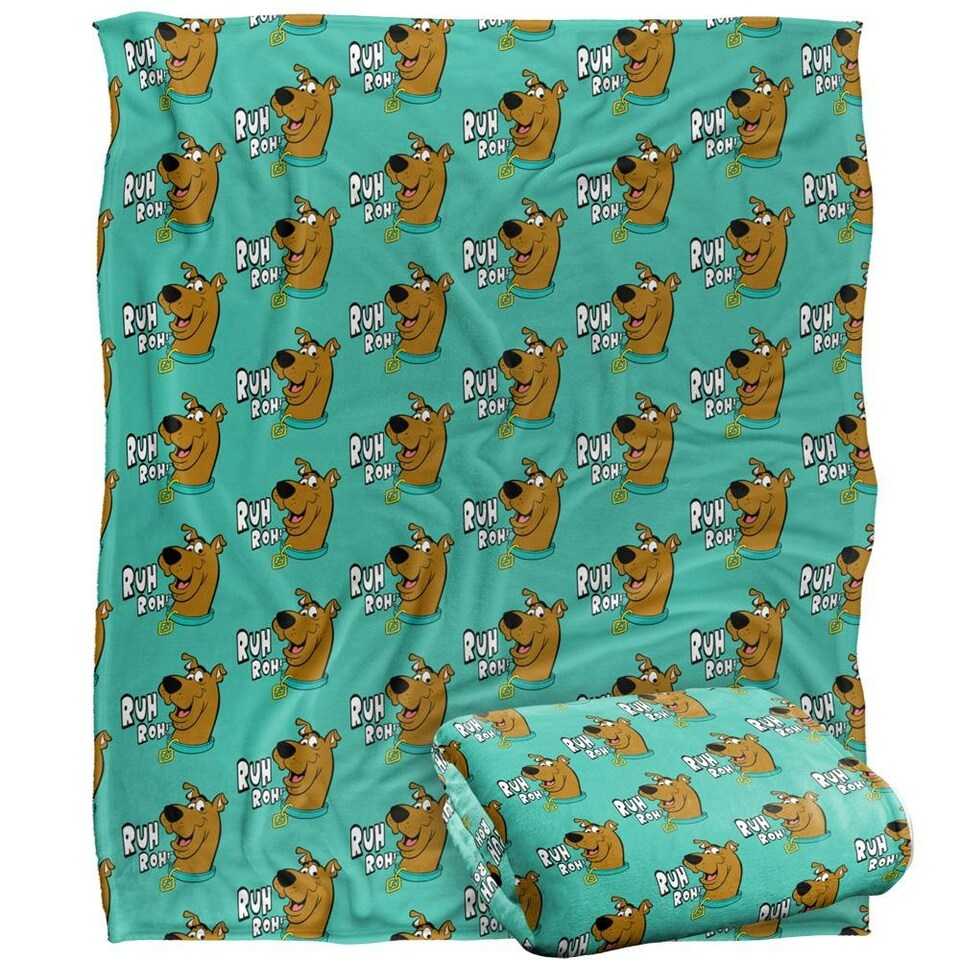image 1 of Scooby Doo Repeat Print Blanket - Multicoloured - One Size