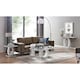 image 4 of Furniturebox Giovani Modern Grey White Halo High Gloss Glass Console Table