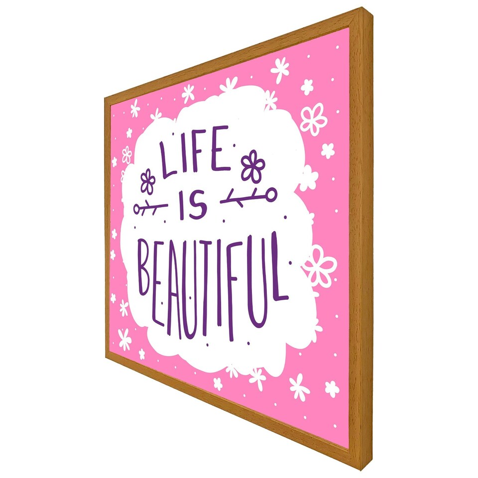 image 1 of Life is beautiful (Picture Frame) White | M