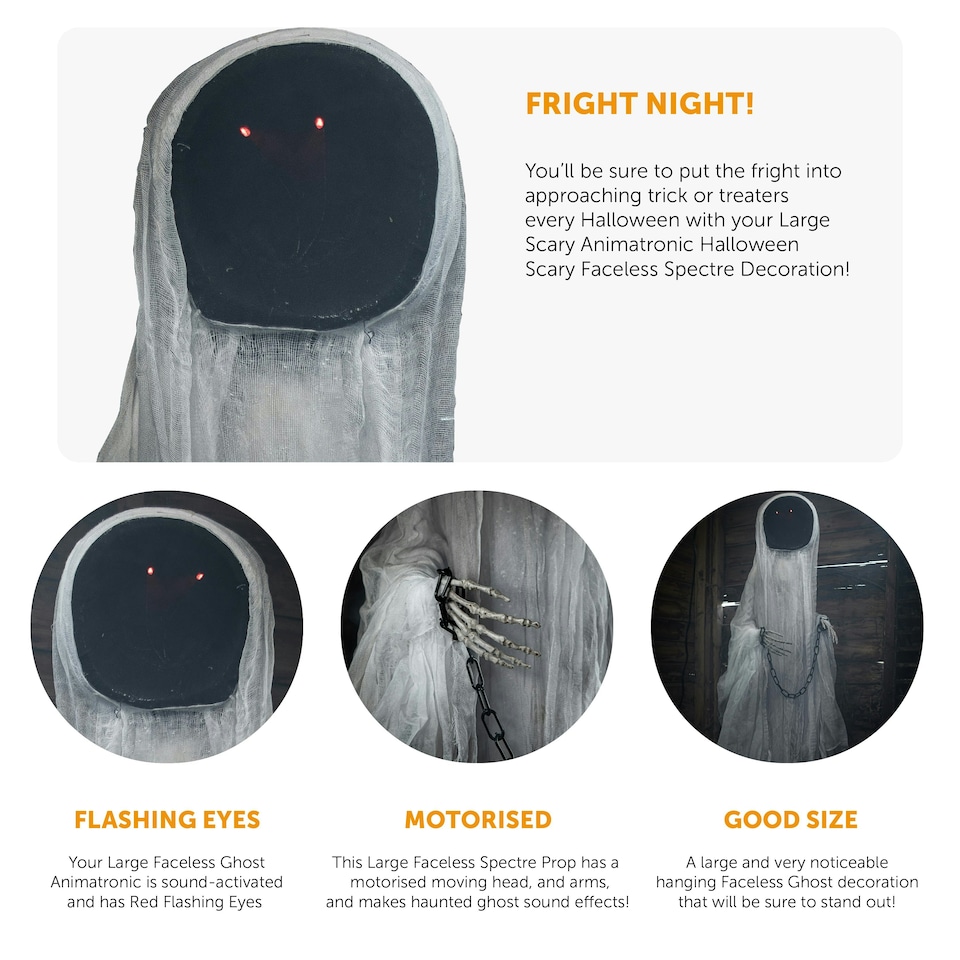 image 1 of Large Faceless Spectre – Halloween Decoration