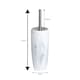 image 2 of Showerdrape Octavia White Marble & Chrome Toilet Brush & Holder | White | 1