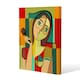 image 1 of woman with chocolate in hand (Canvas Print) 101 x 77 x 4cm