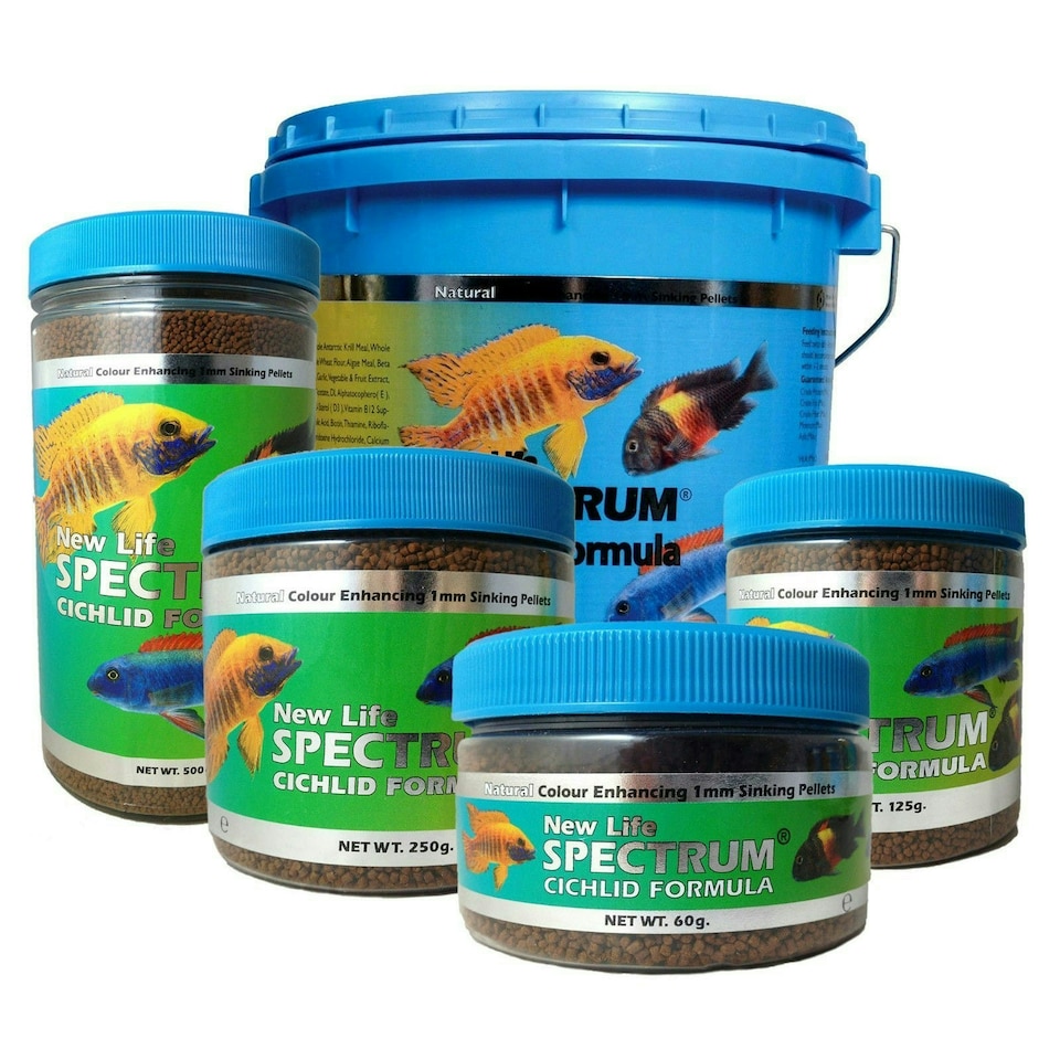 image 1 of Spectrum Cichlid Formula 1mm Sinking Pellets Clear