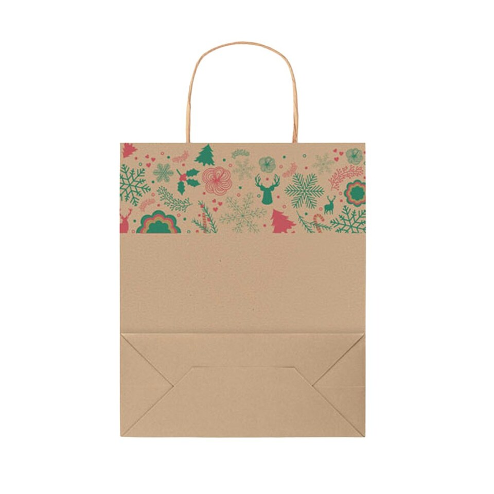 image 1 of MidOcean BAO Christmas Gift Bag - Beige - 40cm x 32cm x 12cm Brown
