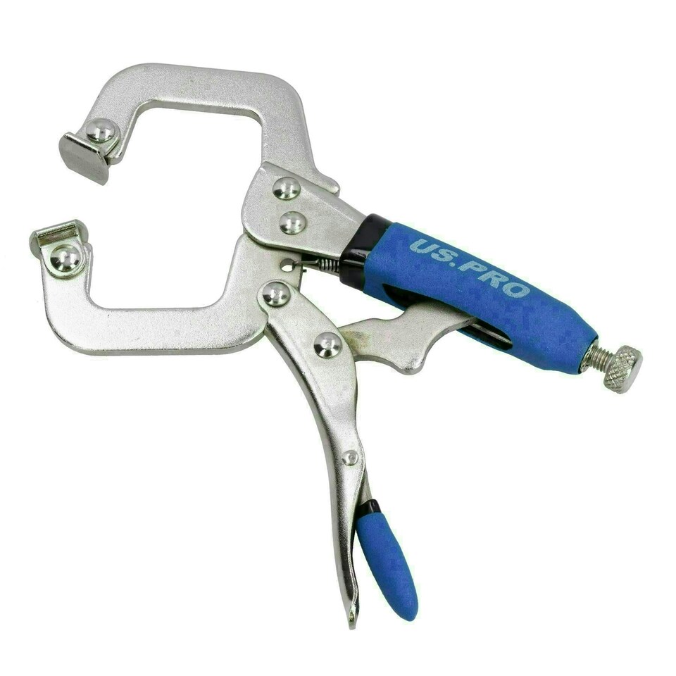 image 1 of 6" Welding Locking C Clamps Adjustable Fastener with Quick Release Grip 2 Pack