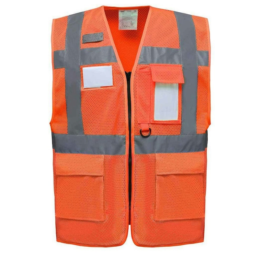 image 1 of Yoko Unisex Adult Hi-Vis Vest - Orange - XXL