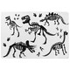 image 1 of Stylish Dinosaur Silhouettes (Rug) Black | L