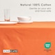 image 2 of Homescapes Burnt Orange Cotton Tablecloth - 137 x 228 cm Orange