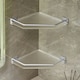 image 3 of Living and Home Acrylic Bathroom Corner Shelf Adhesive Shower Organiser Clear
