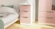 image 7 of Holborn 3 Drawer Bedside Cabinet in Kobe Pink & White (Ready Assembled) | Pink | Kobe Pink & White