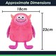 image 2 of Shy Monster Soft Toy Cute Plushie Huggable Cuddly Stuffed Toy Gift 23cm Orange