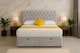 image 1 of Ottoman Chesterfield Silver Plush 3ft Single Bed Set With Headboard and Mattress