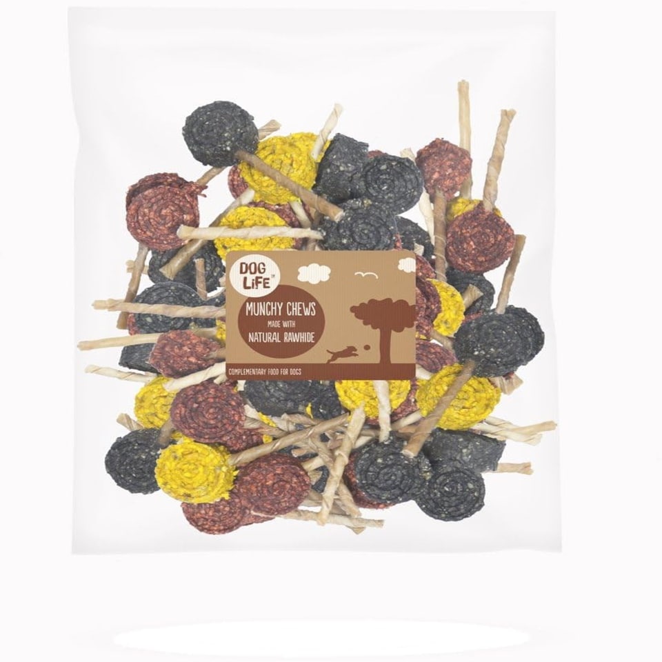 image 1 of Dog Life Rawhide Munchy Lollipop, 50-Count