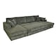 image 6 of Rest Home Theatre Large Lounge Jumbo Cord 5 Seater Corner Sofa with Footstool Grey