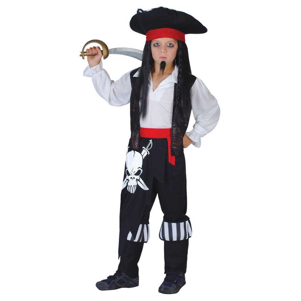image 1 of Pirate Boys Fancy Dress Kids World Book Day Character Costume(3-4 Years)