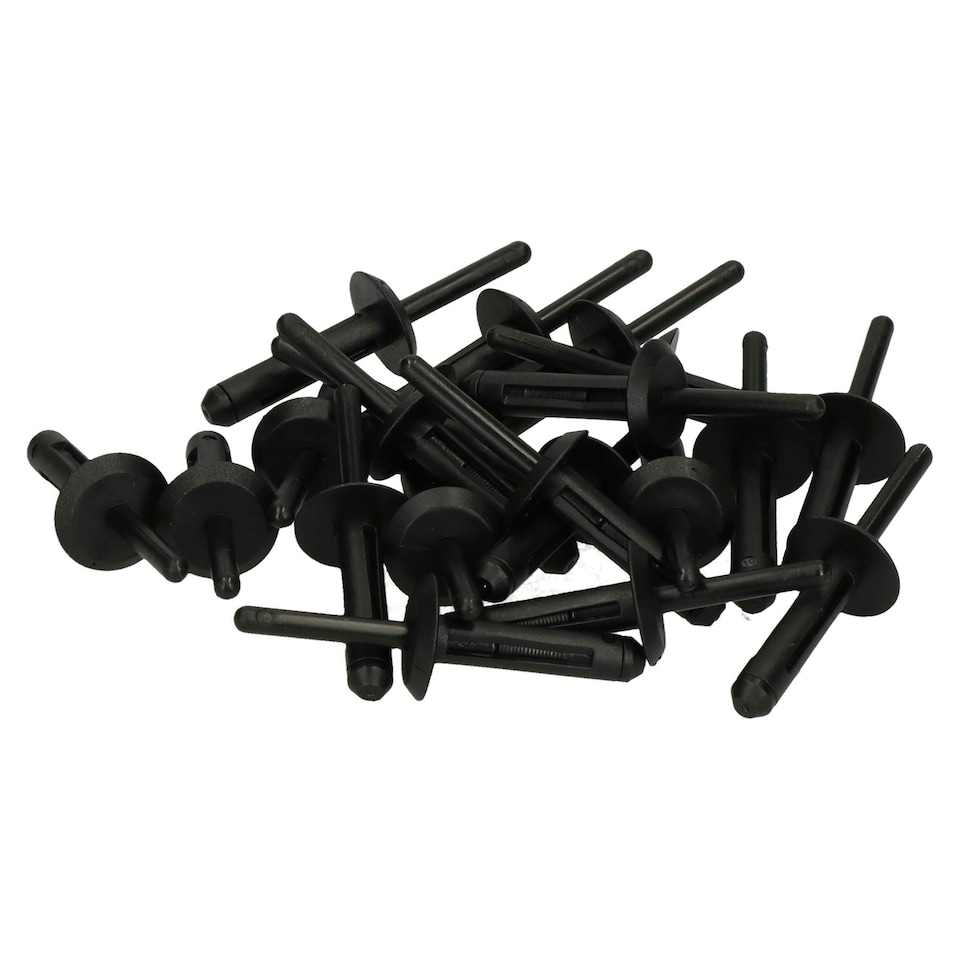 image 1 of Plastic Pop Pot Rivets Fasteners For Car Trims 6.6mm x 17.2mm 20pc Pack