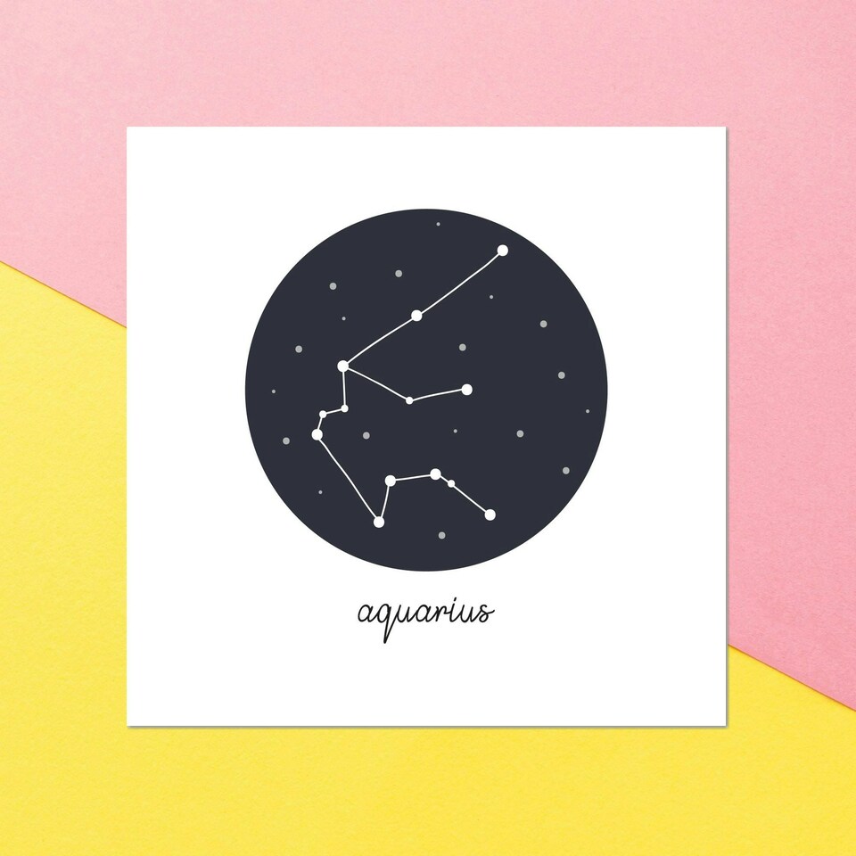 Aquarius Square Greetings Card