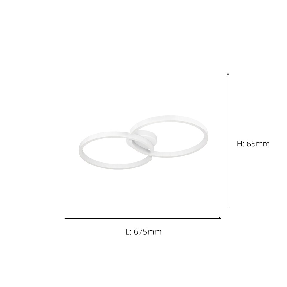 image 1 of EGLO Amandolo White LED Aluminium & Steel Ceiling Light