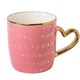 image 2 of Heart Handle Ceramic Mug with Gold Heart Handle 350ml | Pink | Rose Pink | 350ml | 1