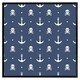 image 1 of Anchor with skull & bones (Picutre Frame) Black | L