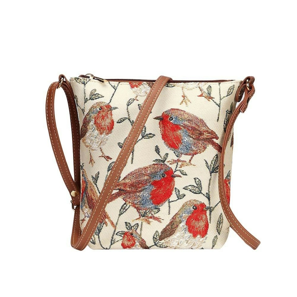 image 1 of Signare Tapestry Robin Sling Bag Cream