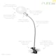 image 2 of PURElite Clip-on Magnifying Light - Battery Powered Table & Desk Lamp with LED Bulbs, Flexible for Reading, Needlework & Sewing | Silver