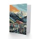 image 2 of Cityscape Under Rocky Mountain Range Modern Birthday Card