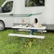 image 2 of Outsunny 3 Piece Folding Picnic Table and Bench Set with Handles, White