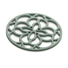 Zeal Mini Silicone Heritage Circular Trivet, 13cm, Dark Sage