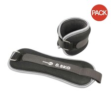 Fitness Mad Neoprene Wrist And Ankle Weight (Pack Of 2) - Black - 2kg