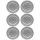 image 1 of 33cm Charger Plates Set Christmas Wedding Table Placemats 3D Embossed | Multi | 6 x Silver Pyramid | 6