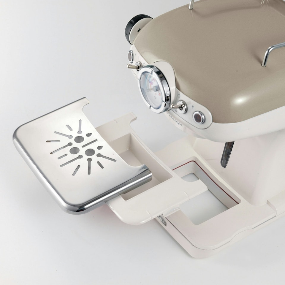 image 1 of Ariete 1389/13 Vintage Retro Espresso Coffee Machine with Milk Frother, Cream