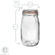 image 3 of Argon Tableware Glass Storage Jars with Labels - 1.5 Litre - Orange Seal - Pack of 3