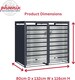 image 3 of Phoenix GB2213ASK Silver effect Double Wheelie Bin Storage / Bin Store