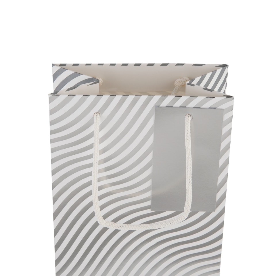 image 1 of Hallmark Pack Of 3 Bottle Bags - Silver Waves