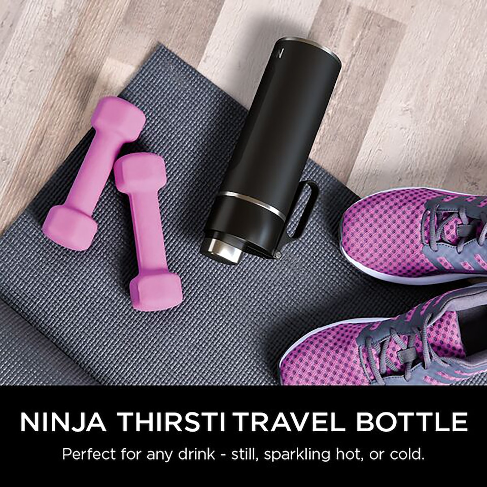 image 1 of Ninja Thirsti 700ml Travel Bottle with BubbleLock technology Black DW2401EUUKBK