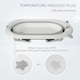 image 8 of HOMCOM Foldable Baby Bath Tub Ergonomic with Temperature-Induced Water Plug