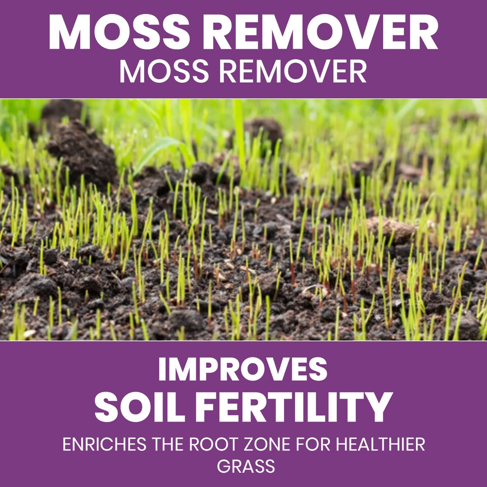 image 1 of Vitax Moss Remover 100 square meter Tub Lawn Fertiliser for Moss Removal & Feeding Greener Lawn No Rake 12 Week Feed UK Lawn Coe