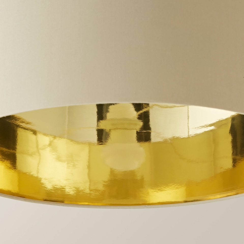 image 1 of ValueLights Extra Large Beige And Gold Ceiling Pendant Light Shade