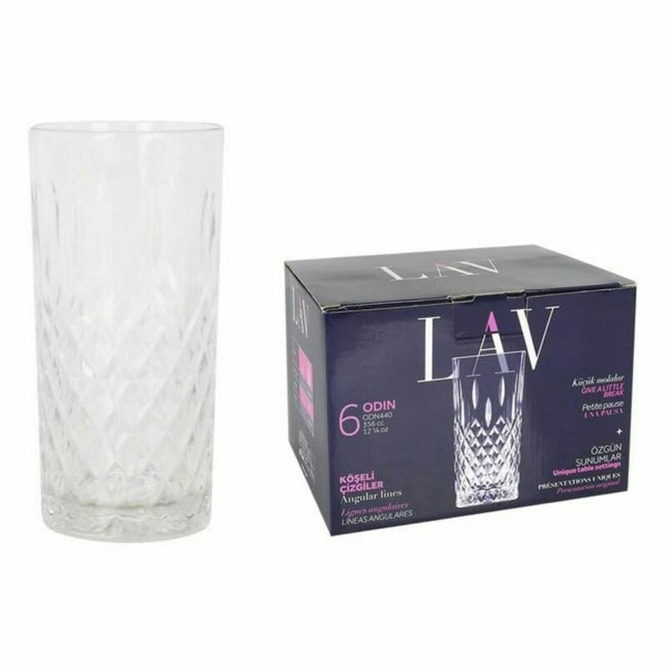 image 1 of Set of glasses LAV Odin 6 Pieces (4 Units) (356 ml) N/A