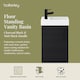 image 2 of Balterley Floor Standing Vanity Basin 400mm Charcoal & Matt Black Handle