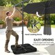 image 3 of Outsunny 3(m) Banana Parasol Cantilever Umbrella Garden w/ Base Weights | Black | Black | 295 x 295 x 250 cm