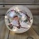 image 8 of 15cm Battery Operated Light up Robin Crackle Glass Ball with 12 Warm White LEDs